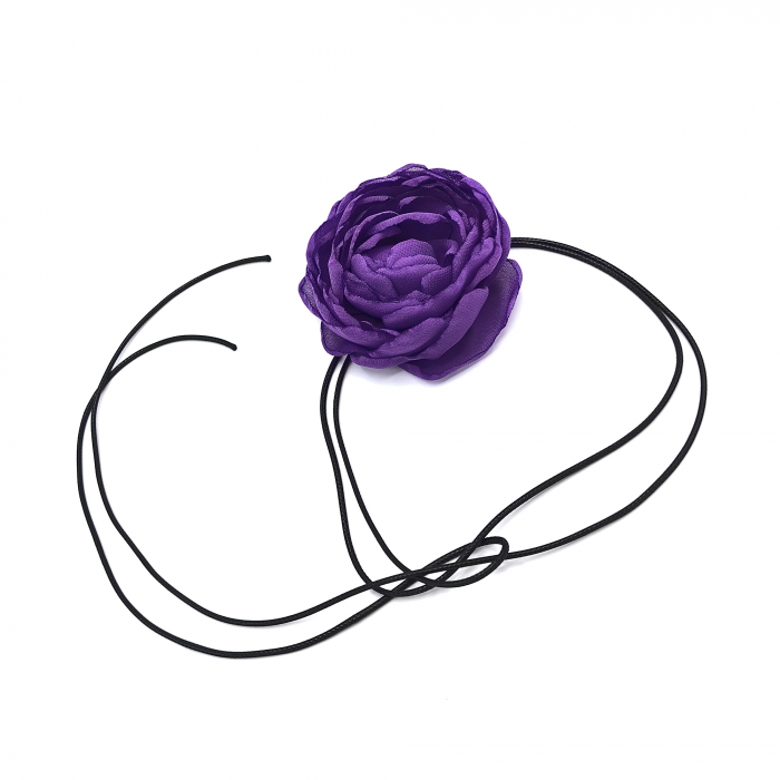 colier-choker-floare-trandafir-voal-mov-snur [3]