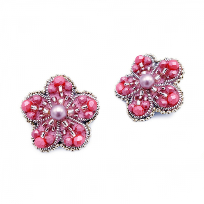 cercei-floare-roz [2]