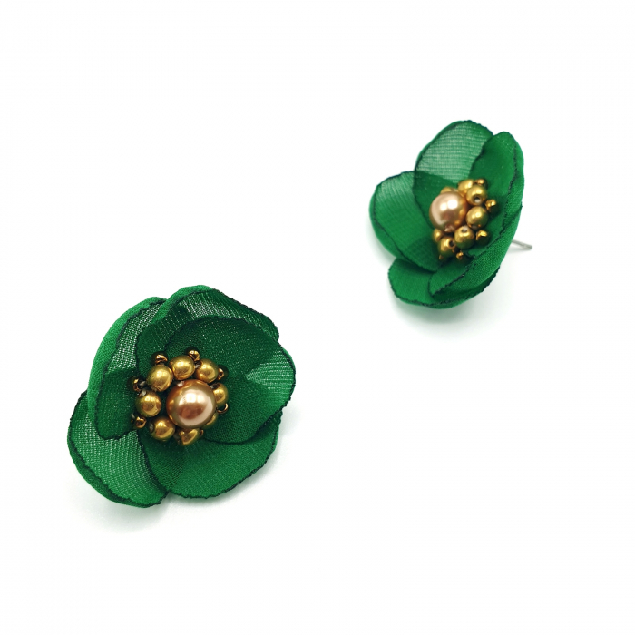 cercei-mici-floare-verde [4]