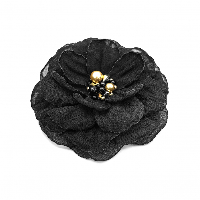 brosa-floare-textila-neagra-mijloc-negru-auriu [4]