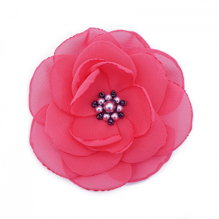 brosa-floare-roz-corai-handmade [3]
