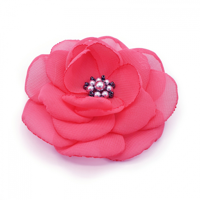 brosa-floare-roz-corai-handmade [4]