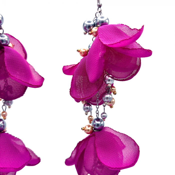 cercei-foarte-lungi-voluminosi-textil-voal-roz-magenta [2]