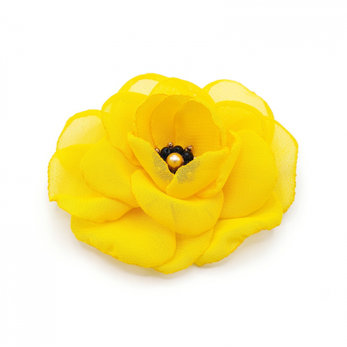 brosa-floare-galbena-handmade [4]