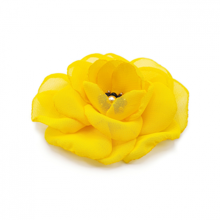 brosa-floare-galbena-handmade [2]
