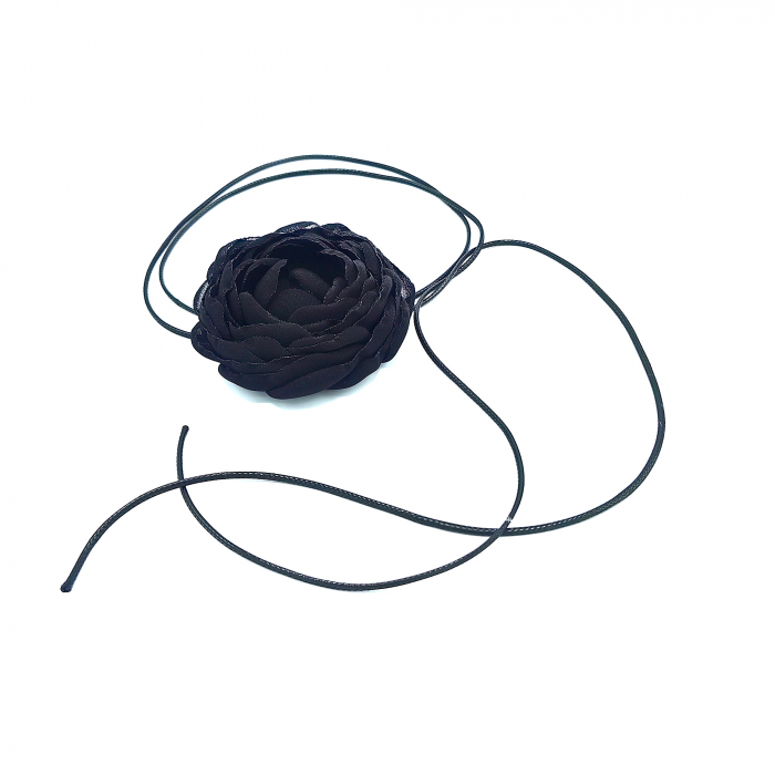 colier-choker-floare-trandafir-voal-negru-snur [3]