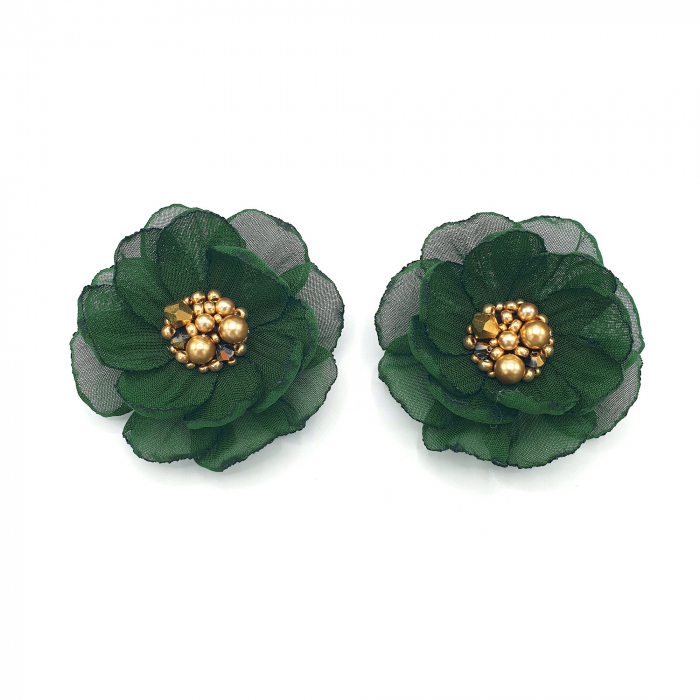cercei-clips-floare-verde-inchis [5]