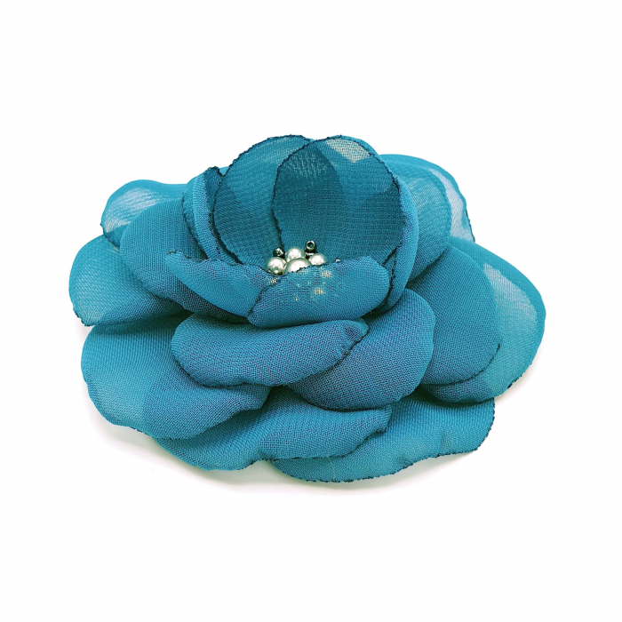 brosa-floare-turcoaz-handmade [2]
