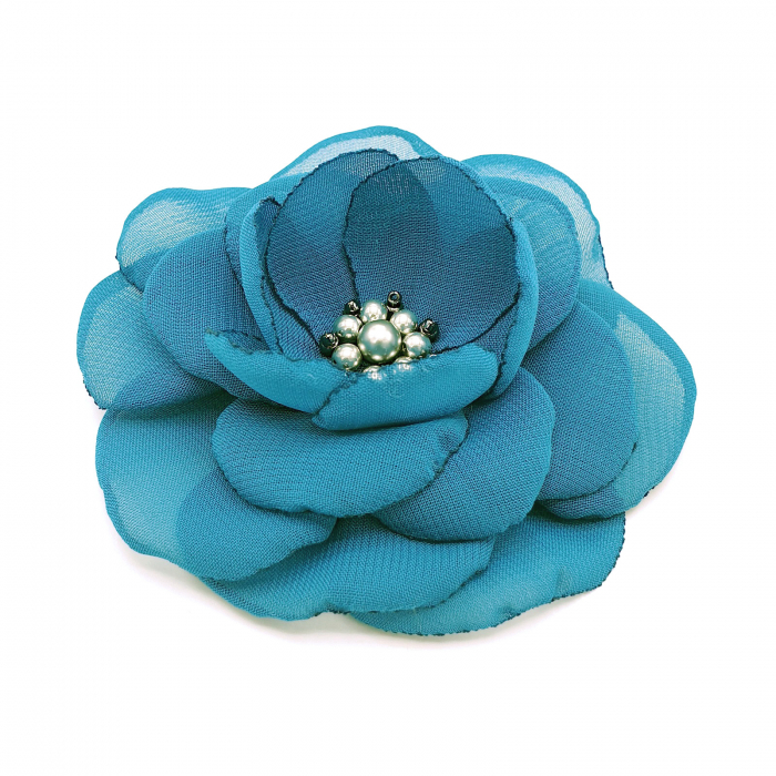 brosa-floare-turcoaz-handmade [4]