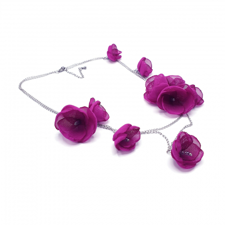 Bijuterie-multifunctionala-bratara-colier-flori-magenta [4]