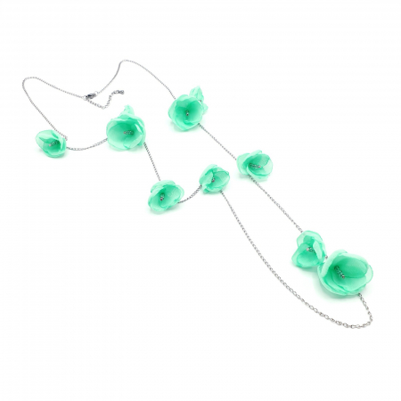 Bijuterie-multifunctionala-bratara-colier-flori-verde-menta [6]