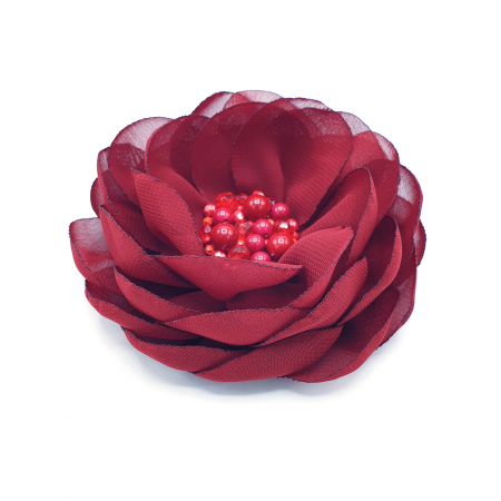 Brose - brosa-eleganta-floare-mare-grena-bordo