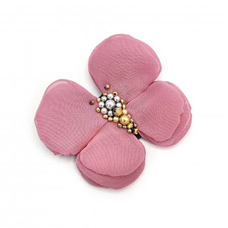 BIJUTERII SI ACCESORII - brosa-fluture-voal-roz-pudrat