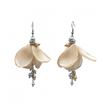 BIJUTERII SI ACCESORII - cercei-lungi-material-textil-voal-bej-nude