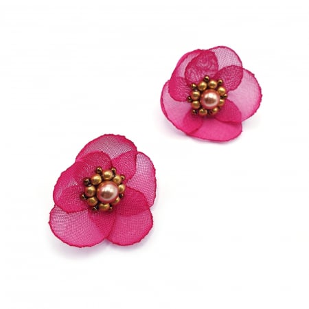 cercei-mici-eleganti-flori-roz-zmeura [2]