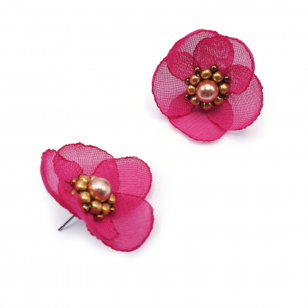 cercei-mici-eleganti-flori-roz-zmeura [0]