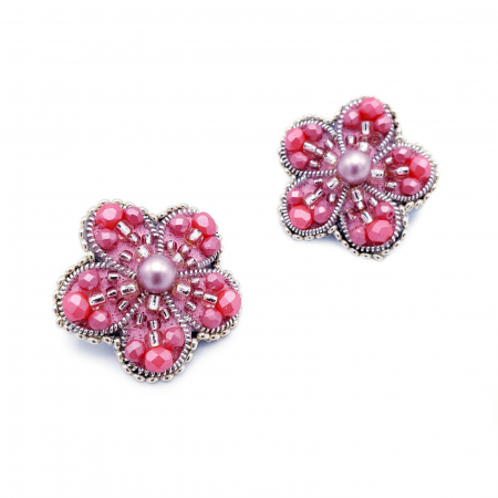 cercei-floare-roz [3]