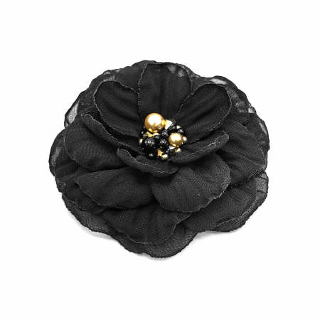 brosa-floare-textila-neagra-mijloc-negru-auriu [3]