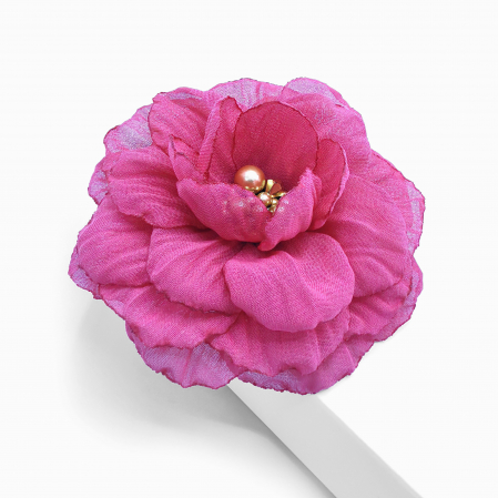 Brose - brosa-floare-voal-roz-magenta-mijloc-auriu