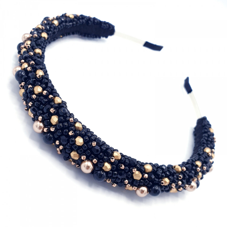 Accesorii par - coronita-par-negru-auriu
