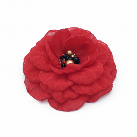 Brose - brosa-eleganta-floare-rosie-voal