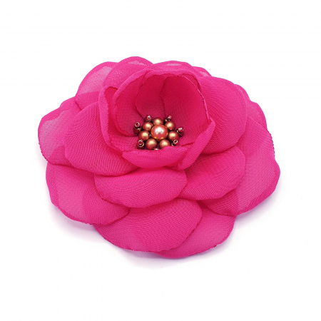 Brose - brosa-floare-roz-zmeura-handmade