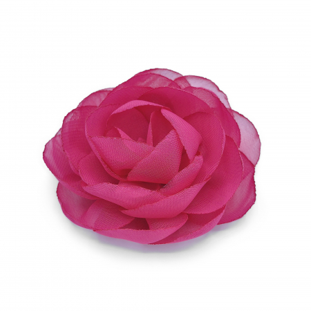 Brose - brosa-agrafa-floare-trandafir-roz-aprins-magenta