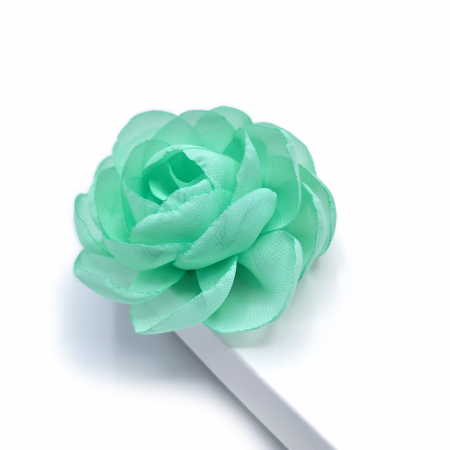 Brose - brosa-agrafa-floare-trandafir-verde-menta