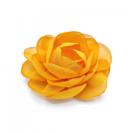 Accesorii par - brosa-agrafa-floare-trandafir-portocaliu