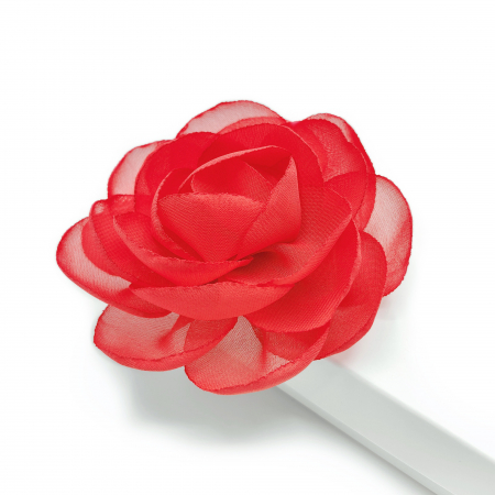 Accesorii par - brosa-agrafa-floare-trandafir-rosu-corai