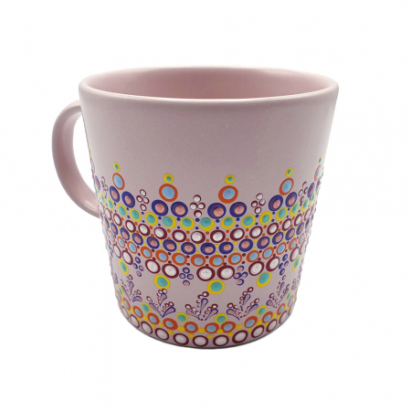 ELORA | Cana roz pentru cafea/ ceai, pictata manual, multicolor [3]