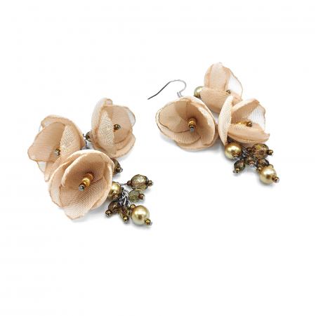 BIJUTERII SI ACCESORII - cercei-lungi-eleganti-flori-bej-nude