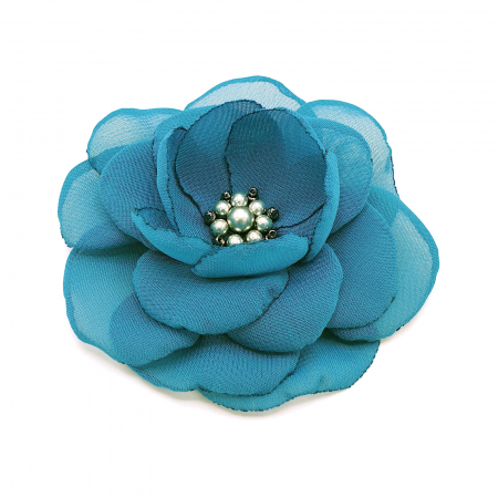 Brose - brosa-floare-turcoaz-handmade