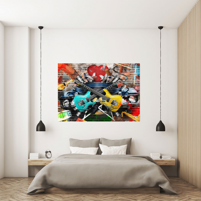 Tablou Canvas - Colourful Guitars [4]