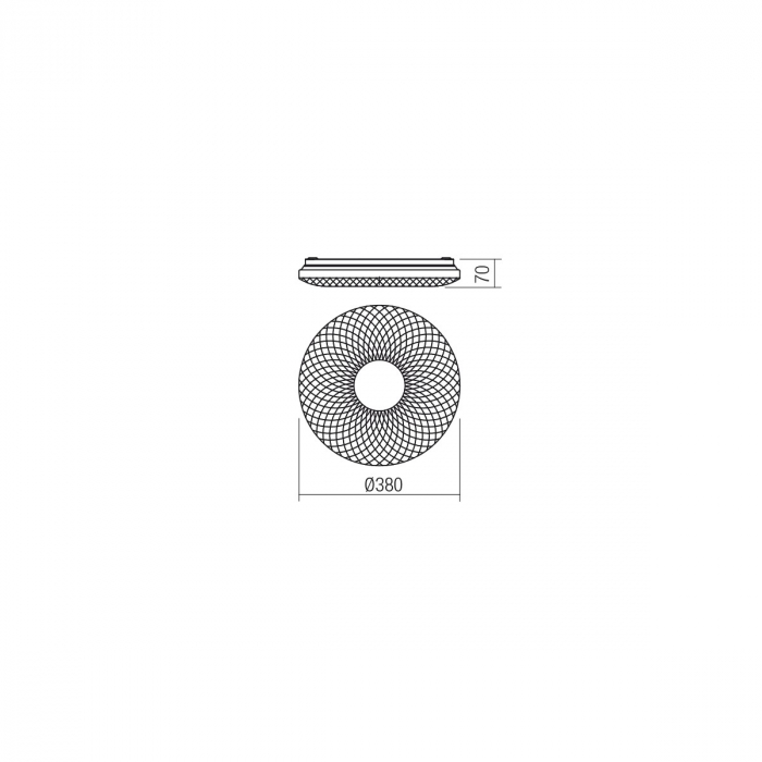 Plafoniera LED ,alb cu efect de sclipire [2]