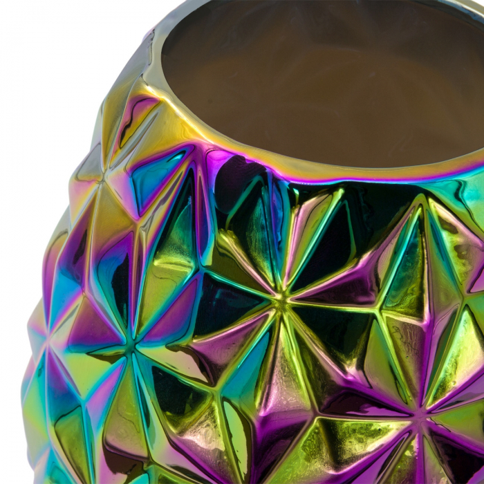Vază ”Cameleon” din ceramică cu design în relief și culori multiple.20 cm [2]