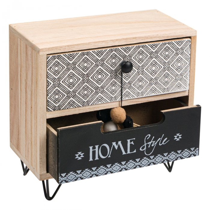 Cutie din lemn decorativă„HOME STYLE”20x10x20 cm [3]
