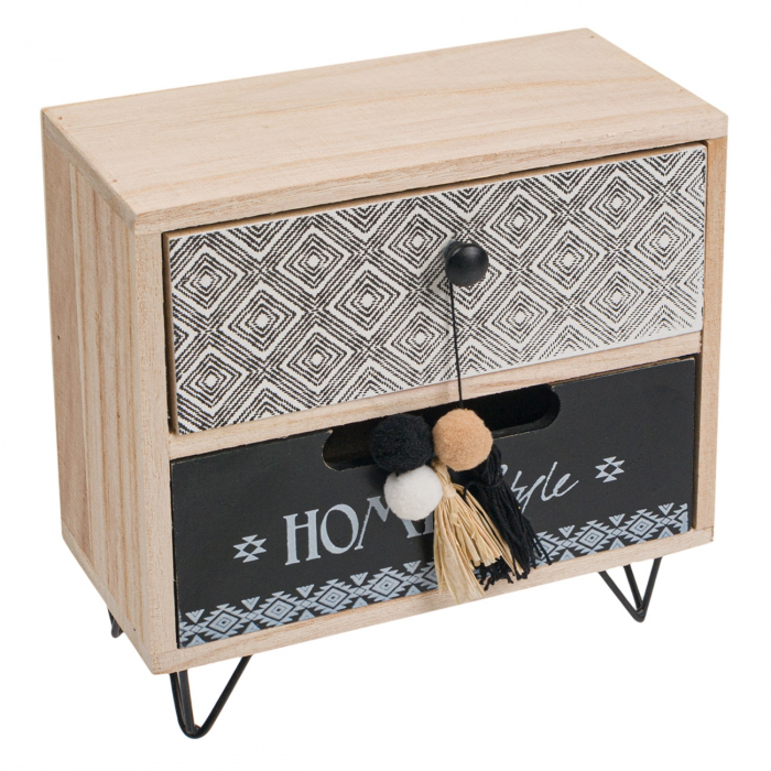 Cutie din lemn decorativă„HOME STYLE”20x10x20 cm [2]