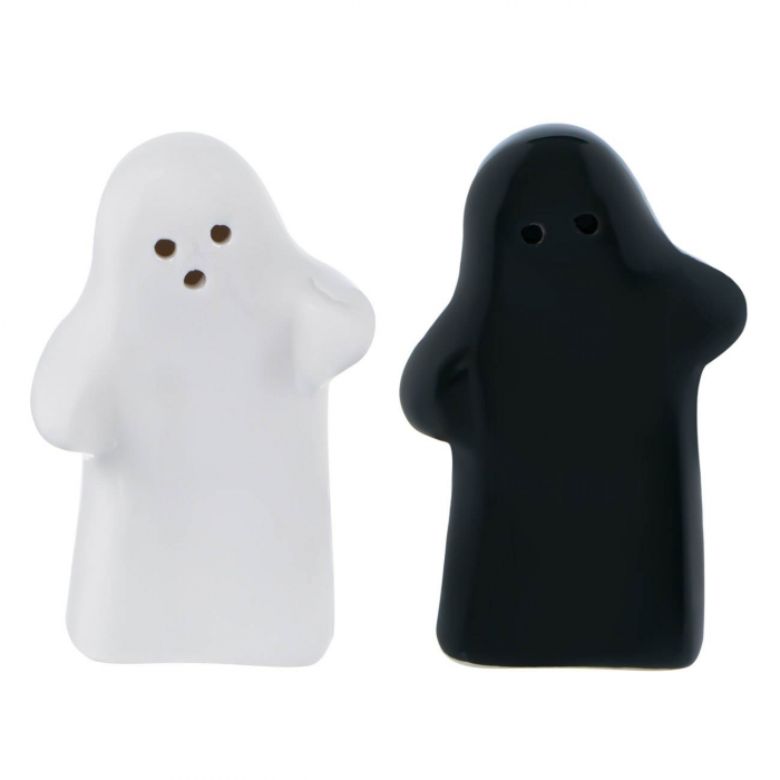 Set solniță sare/piper fantome ceramică. [2]