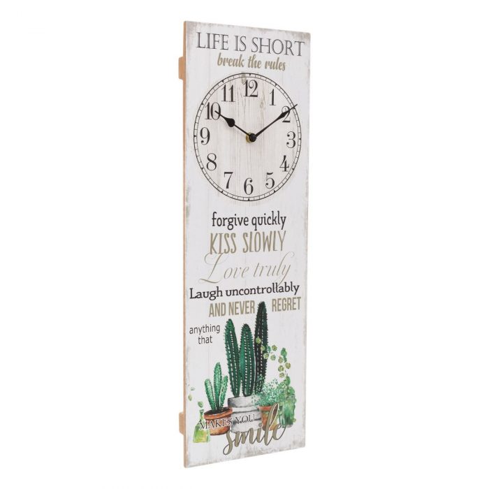 Ceas de  perete decorativ”Life is short” [2]
