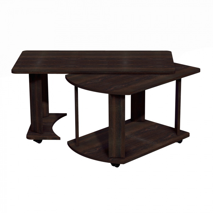 Măsuță living extensibilă de culoare sonoma închis [2]