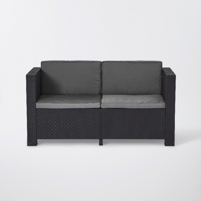 Set mobilier grădină, canapea + masă + 2 fotolii, culoare gri [2]