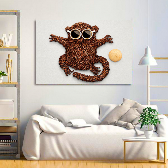 Tablou Canvas - Coffee Monkey [4]