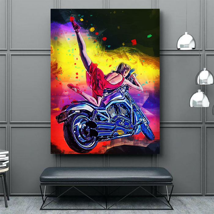Tablou Canvas - Moto girl [3]