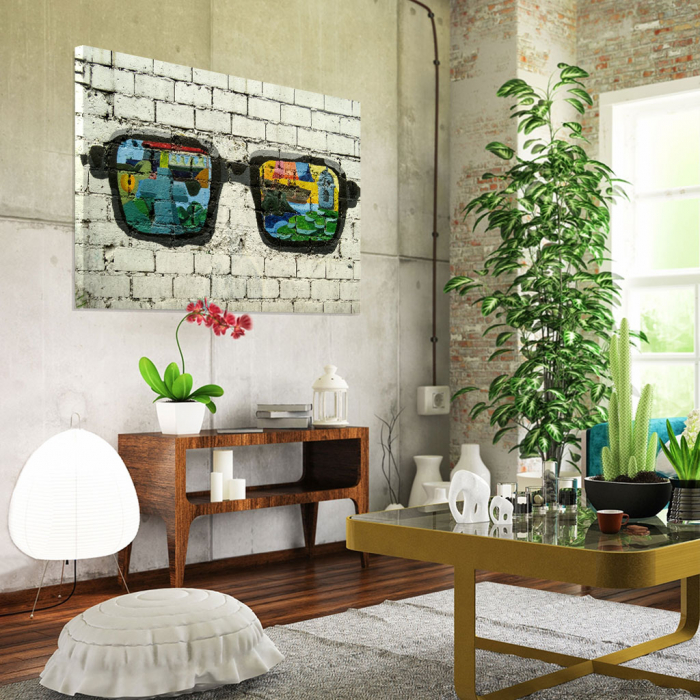 Tablou Canvas - Grafitti glasses [2]