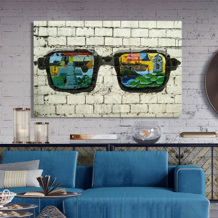Tablou Canvas - Grafitti glasses [3]