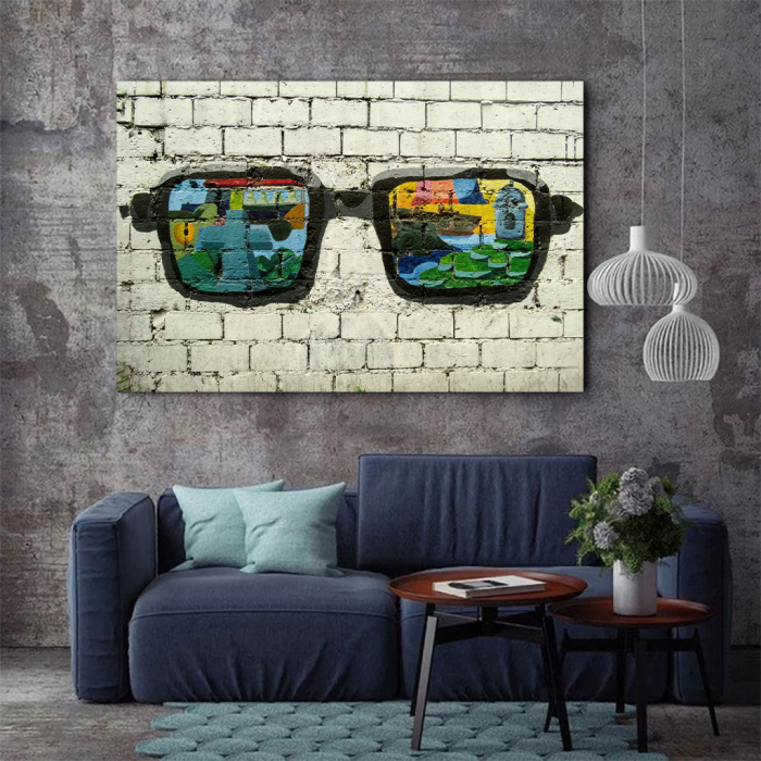 Tablou Canvas - Grafitti glasses [4]