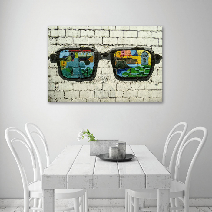 Tablou Canvas - Grafitti glasses [5]