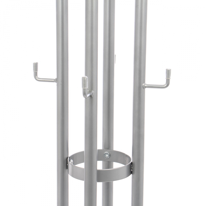 Cuier hol tip pom cu 12 agățători, gri, din metal 170cm [2]