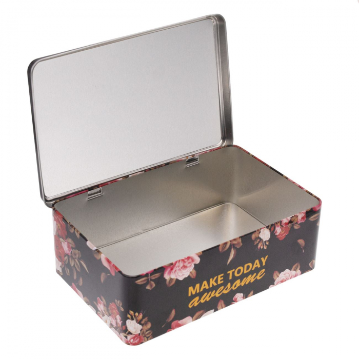 Cutie de depozitare din metal cu flori 1,82 lt [2]
